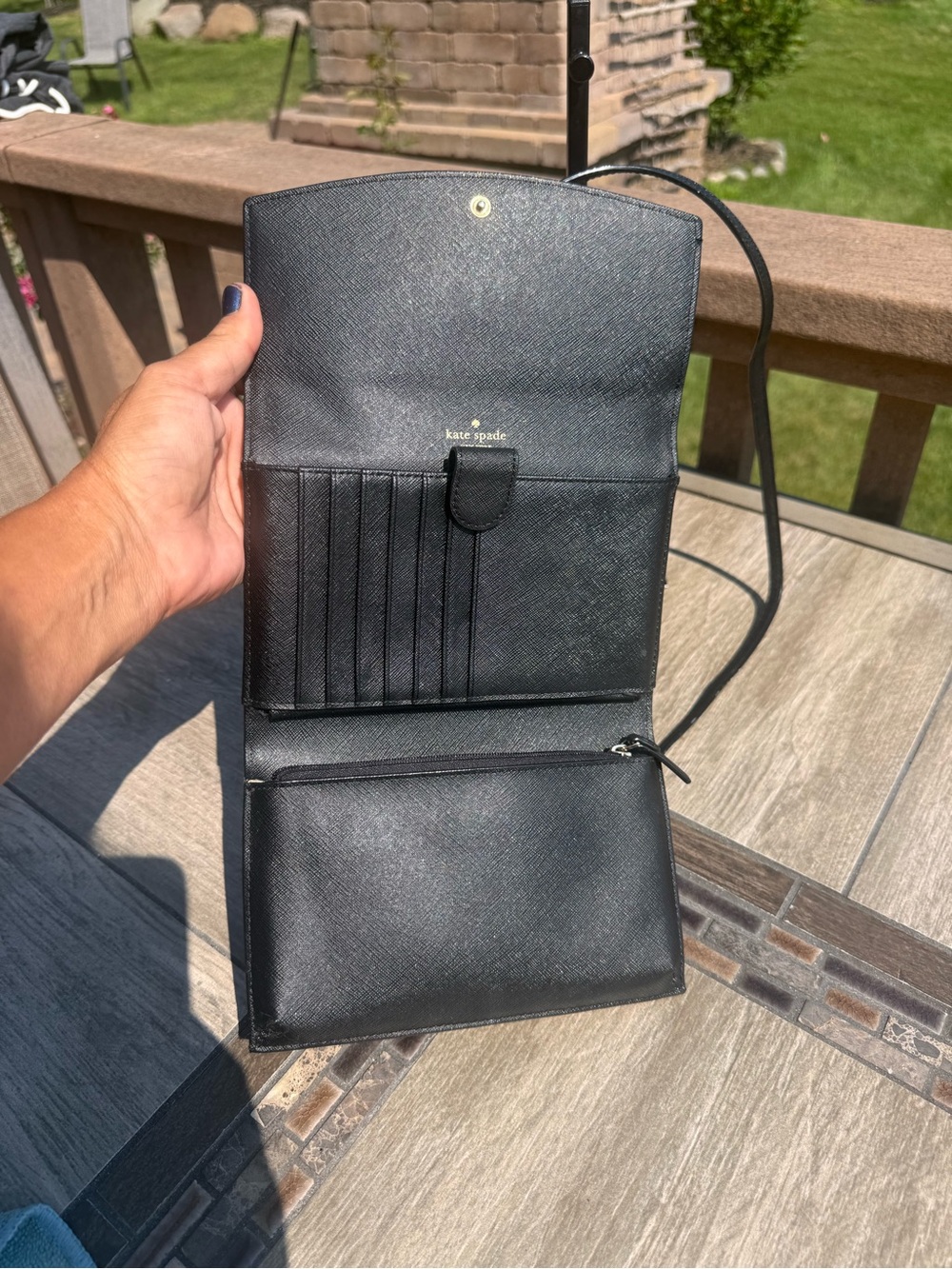 kate spade Black Saffiano Leather Crossbody Bag - Picture 7 of 12